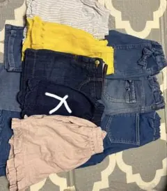 キッズ ロングデニム　ショートパンツ スカートまとめ売り 7点セット　女の子