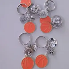 バスケットボール型キーホルダー6個セット◎