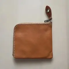 ミニミニラウンドウォレット 栃木サドルレザー 総手縫いハンドメイド