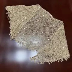ゴールド レース ストール スパンコール