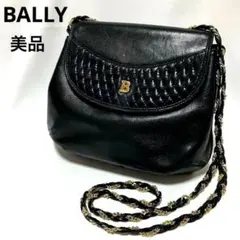 美品 BALLY ショルダーバッグ キルティング レザー ロゴマーク 