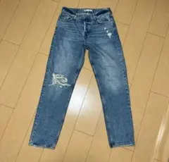 ザラ　 ZARA ストレートデニム　ダメージ W31