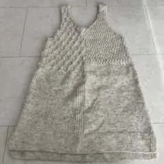 ZARA セーター ワンピースクリーム色 編み模様