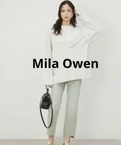 【美品】Mila Owen　ミラオーウェン　裾段差テーパードデニムパンツ　デニム