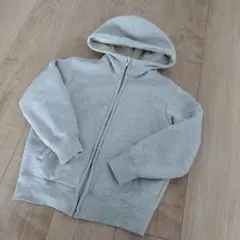 フリース　ボア　フード付きパーカー ホワイト　生成り　100 ユニクロ