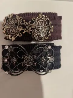 axes femme ゴムベルト セット 茶 黒