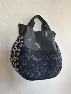 ミナペルホネン＊choucho＋smile flowerギャザポケバッグ✂️