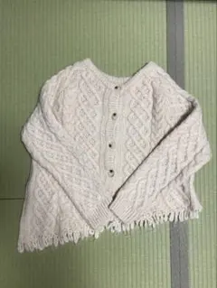 ZARA アイボリー ケーブル編みニット　2way