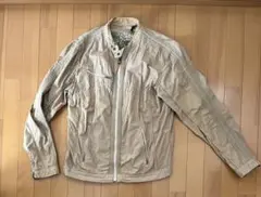 ベージュ ジップアップジャケット