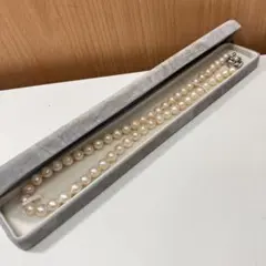 天然パール ネックレス SILVER留め具 ケース付き フォーマル