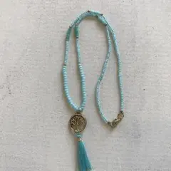 在庫処分セール アジアン エスニック ネックレス ビーズ フリンジ N-72