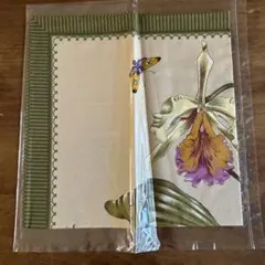 ジムトンプソン　ハンカチ　グリーン×花柄　　新品