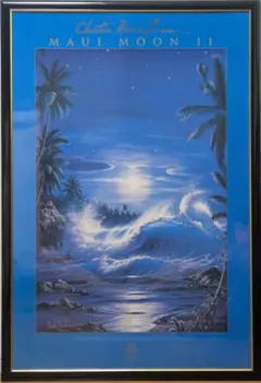 クリスチャン・リース・ラッセン 自然風景画 「マウイムーンII」印刷物 版画 クリスチャン・リース・ラッセン マウイムーン キャンバス