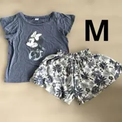 アモスタイル ミニーマウス プリント ルームウェア セット　半袖　ハーフパンツ