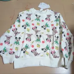 Disney ミッキー ミニー トレーナー　130 100 新年　正月　挨拶