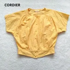 CORDIER 半袖 ブラウス フロントボタン イエロー カジュアル 柔らかのサムネイル