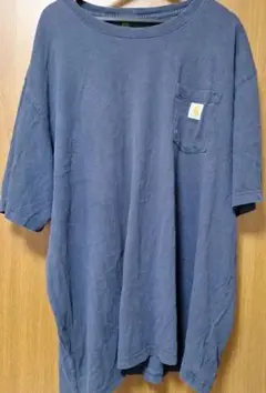 カーハート／Tシャツ／大きめサイズ／ゆるだぼ／サイズ3XL／胸ポケット／ネイビー