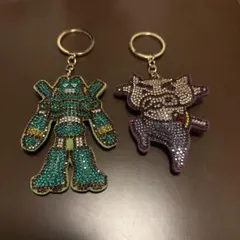 クレヨンしんちゃん ラインストーン キーホルダー 2個セット