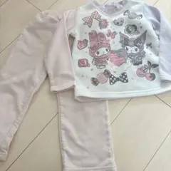 マイメロディ　クロミ　パジャマ　光るパジャマ　ピンク　ラベンダー　裏起毛　100