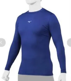 Mizuno 長袖 アンダーシャツ パステルネイビー XO