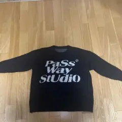 PassWay Studio ブラック ニットトレーナー