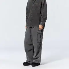 GUデニムスーパーワイドカーゴパンツ XSサイズ オンライン限定