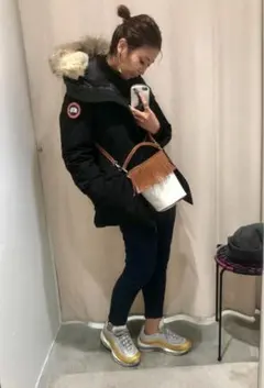 【未使用級】CANADA GOOSE カナダグース ブロンテ ネイビー S