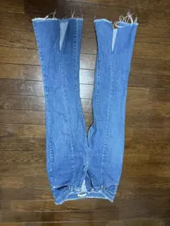 デニムフレアパンツ スリット入り WEGO