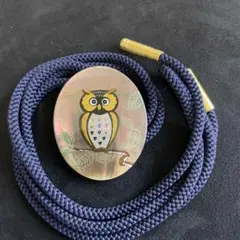 【15】フクロウのループタイ　レトロ　ヴィンテージ