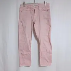 セペデニム　スキニー　ストレッチデニム　スリム　シンプル　無地　ピンク　S
