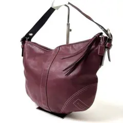 希少カラー COACH コーチ ワンショルダーバッグ レザー ホーボー ボルドー