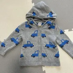 baby gap 車柄　ニットパーカー　車柄　80cm