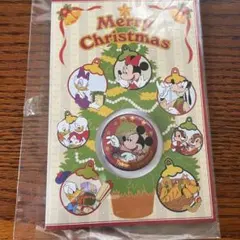 Disney ディズニーランド クリスマス 2000 ミッキー 缶バッジ