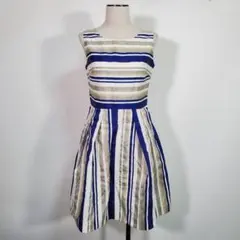 STRAWBERRY-FIELDS ノースリーブストライプワンピースサイズ表記無