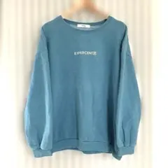 0.1PERCENT ロゴ入り 水色 スウェット トレーナー 裏起毛　Ｆ