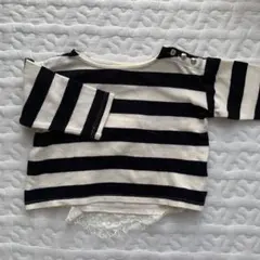 petit main ボーダー柄 長袖カットソー 80