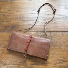 CELINE ブラウン レザー ショルダーバッグ