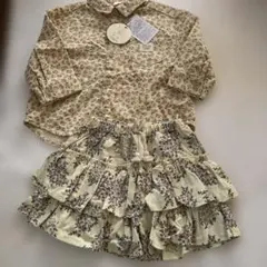 テータテートコール花柄ブラウスとスカート80