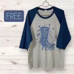 FAITH OVER FEAR ラグラン七分袖Tシャツ