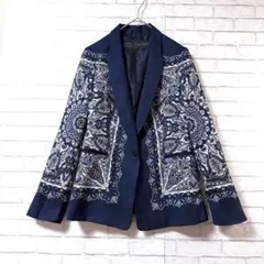 新品【ZARA BASIC/ザラベーシック】バンダナ柄ジャケット L軽量 個性的