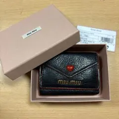 MIU MIU 三つ折り財布 マドラスラブ ウォレットブラック