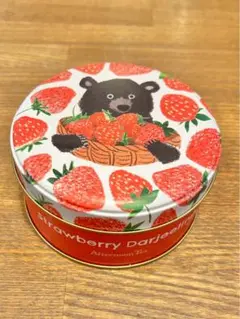 缶　サクマユウコ　イチゴくま　Afternoon tea ストロベリー