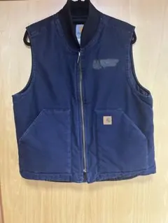 【3連休限定価格！】carhartt ダックベスト ネイビー 00's~ “Carhartt” Duck Vest SIZE L NAVY 00年代 カーハート