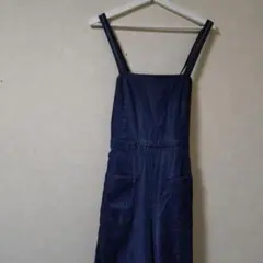 ダークデニム サロペット
