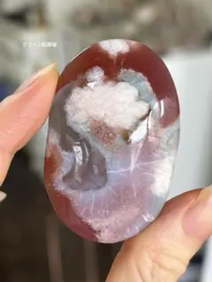 グリーン桜瑪瑙 ハート 多色 握り石 置石 特別な子 - メルカリ