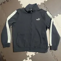 PUMA リブ編み ジップアップジャケット Lサイズ /黒