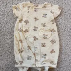 petit main クマ柄ロンパース