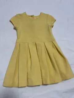 Ralph Lauren イエロー プリーツワンピース 85サイズ