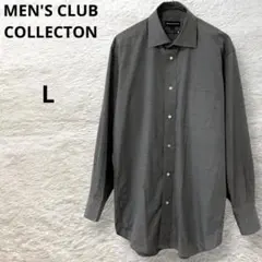 MEN'S CLUB COLLECTON シャツ 長袖 薄手 オフィス グレー