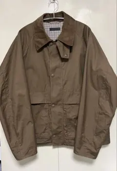 ユーティリティショートブルゾン ブラウン Lサイズ ユニクロ 襟コーデュロイ